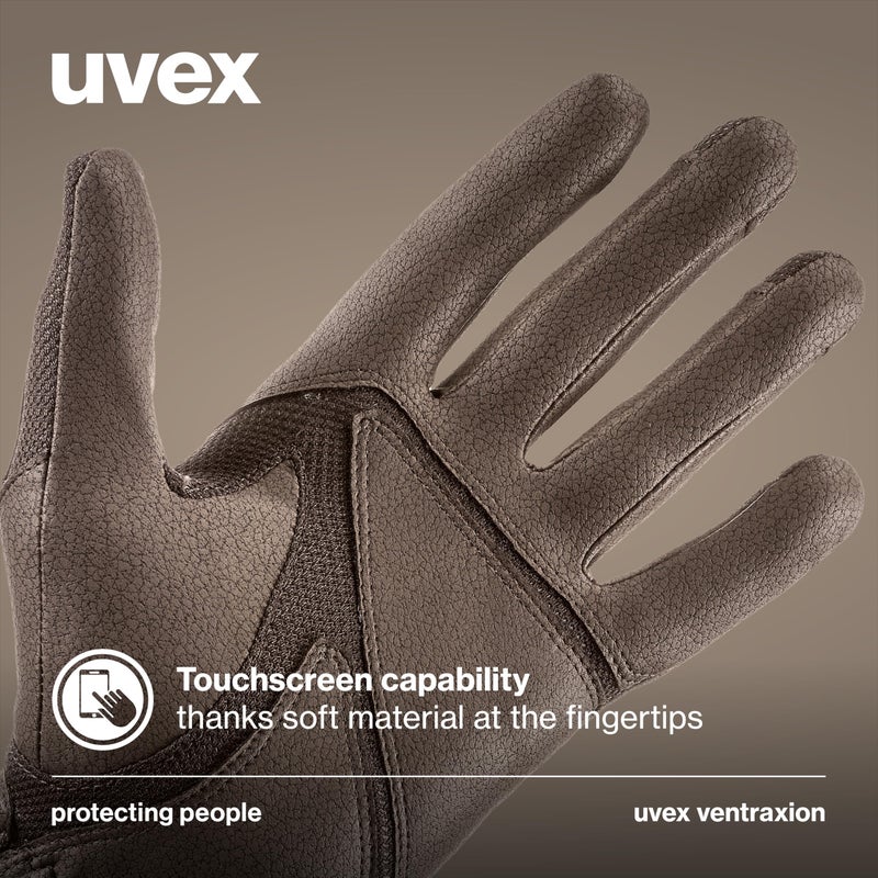 Uvex ventraxion Horse Riding Gloves Unisex, Brown 7-8 - Stretchable, Breathable & with Touchscreen Capability - Image 3